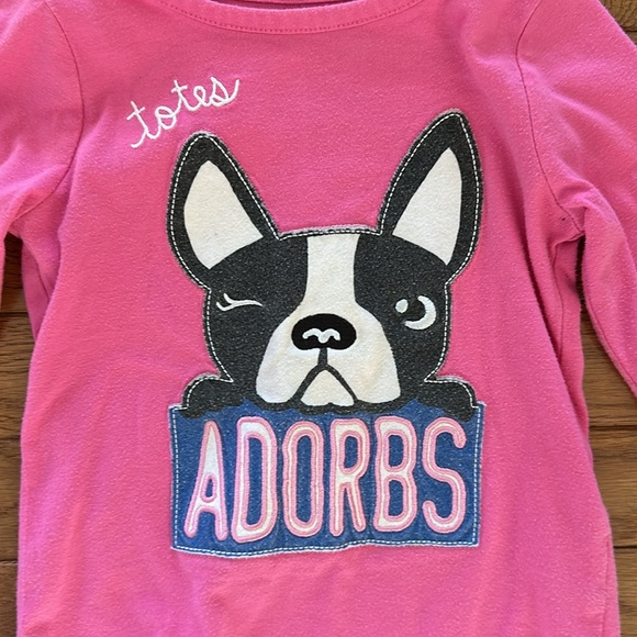 🐶  Gymboree and Okie Dokie girls 3T tee shirt bundle pink dog adorbs long sleeve - Picture 3 of 10